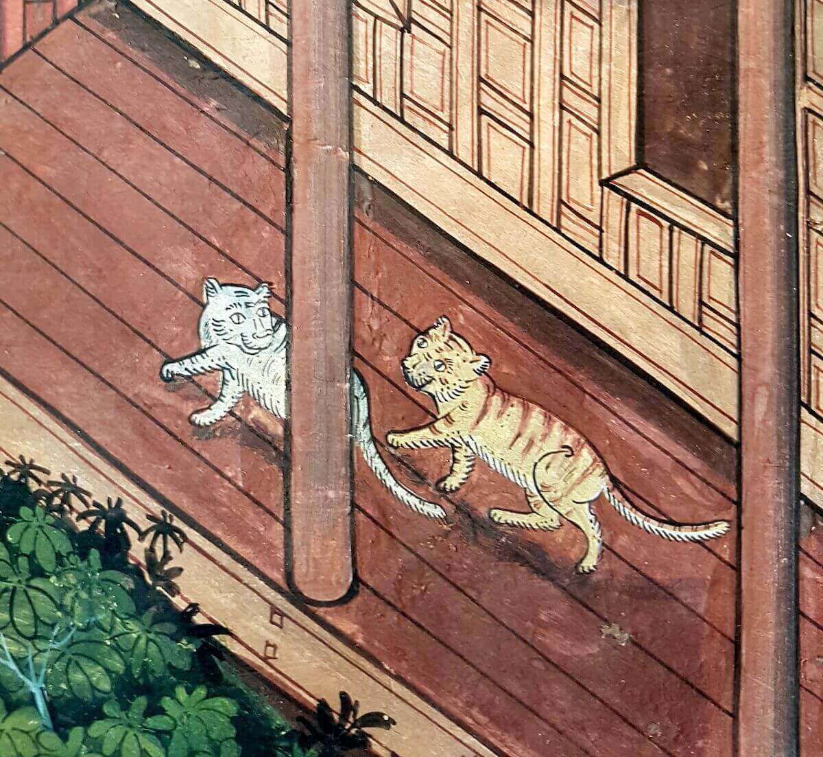 Two cats stepping out on a date